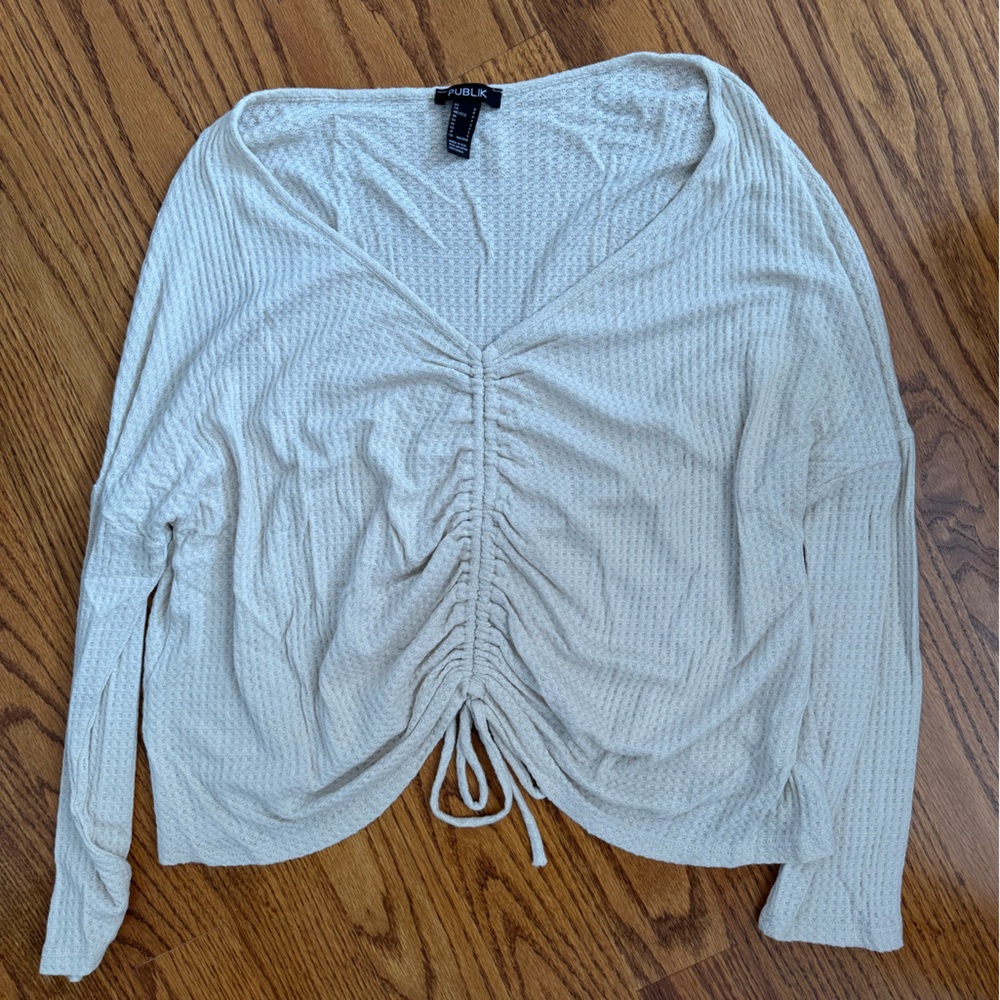 Forever 21 cinched white top.